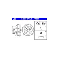 Lot de 2 Tambour ATE 480208