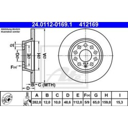 Lot de 2 Disque (x1) ATE 412169