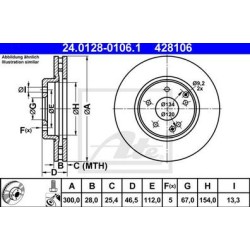 Lot de 2 Disque (x1) ATE 428106