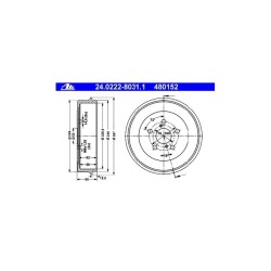 Lot de 2 Tambour ATE 480152