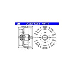 Lot de 2 Tambour ATE 480175