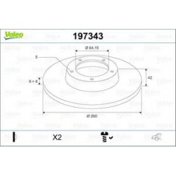 Lot de 2 Disque Valeo (x1)197343