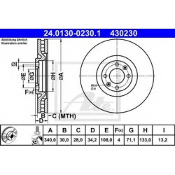 Lot de 2 Disque (x1) ATE 430230