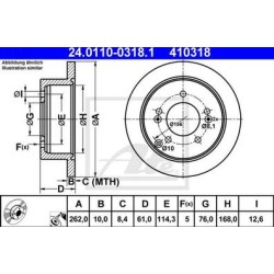 Lot de 2 Disque (x1) ATE 410318