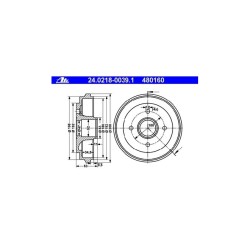 Lot de 2 Tambour ATE 480160