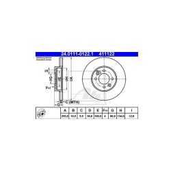 Lot de 2 Disque (x1) ATE 411122