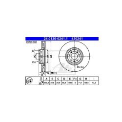 Lot de 2 Disque (x1) ATE 430241