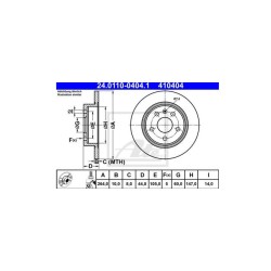 Lot de 2 Disque (x1) ATE 410404