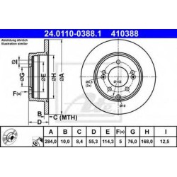 Lot de 2 Disque (x1) ATE 410388