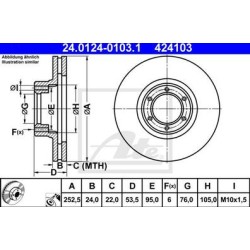 Lot de 2 Disque (x1) ATE 424103