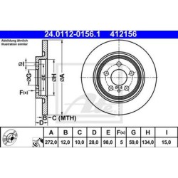 Lot de 2 Disque (x1) ATE 412156