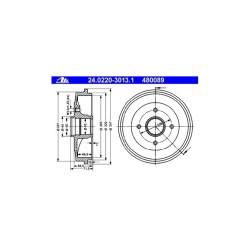 Lot de 2 Tambour ATE 480089