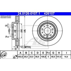 Lot de 2 Disque (x1) ATE 426107