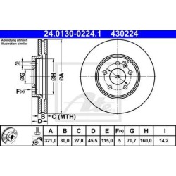 Lot de 2 Disque (x1) ATE 430224