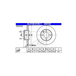 Lot de 2 Disque (x1) ATE 408100