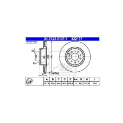 Lot de 2 Disque (x1) ATE 422137