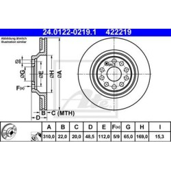 Lot de 2 Disque (x1) ATE 422219