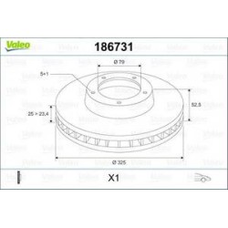 Lot de 2 Disque Valeo (x1)186731