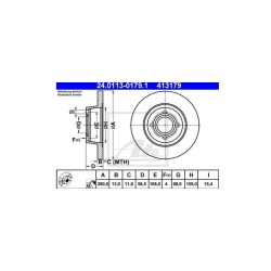 Lot de 2 Disque (x1) ATE 413179