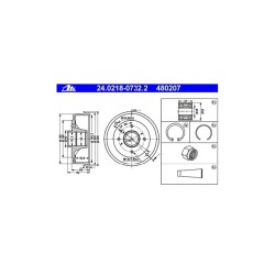 Lot de 2 Tambour ATE 480207