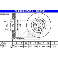 Lot de 2 Disque (x1) ATE 430222