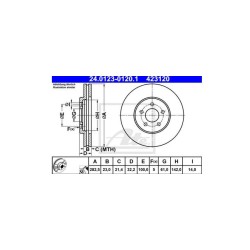 Lot de 2 Disque (x1) ATE 423120