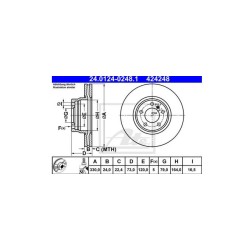 Lot de 2 Disque (x1) ATE 424248