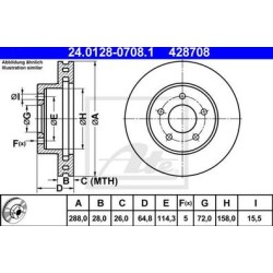 Lot de 2 Disque (x1) ATE 428708