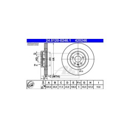 Lot de 2 Disque (x1) ATE 420246