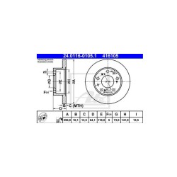 Lot de 2 Disque (x1) ATE 416105