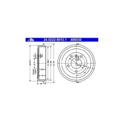 Lot de 2 Tambour ATE 480030