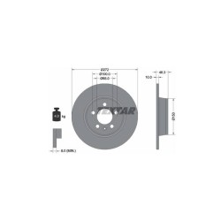 Lot de 2 Disque (x1) TEXTAR 92292003