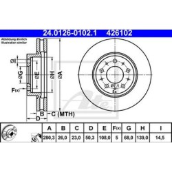 Lot de 2 Disque (x1) ATE 426102