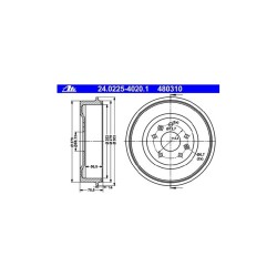 Lot de 2 Tambour ATE 480310