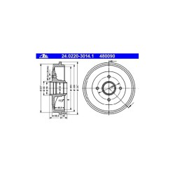 Lot de 2 Tambour ATE 480090