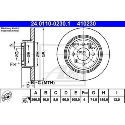 Lot de 2 Disque (x1) ATE 410230