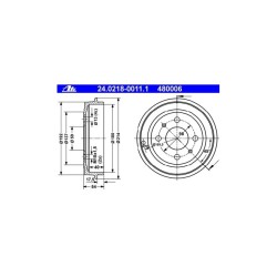 Lot de 2 Tambour ATE 480006