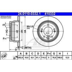 Lot de 2 Disque (x1) ATE 410332