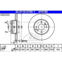 Lot de 2 Disque (x1) ATE 410190