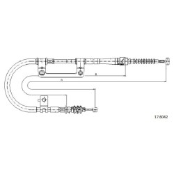 Cable de freins Cabor 17.6042