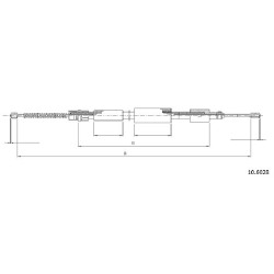 Cable de freins Cabor 10.6028