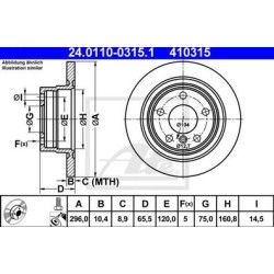 Lot de 2 Disque (x1) ATE 410315