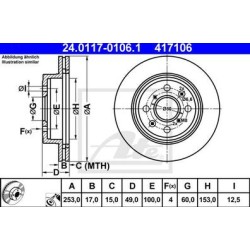 Lot de 2 Disque (x1) ATE 417106