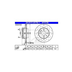 Lot de 2 Disque (x1) ATE 411176