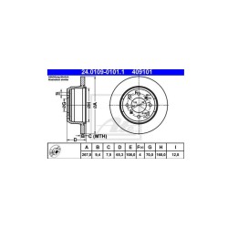 Lot de 2 Disque (x1) ATE 409101