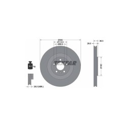 Lot de 2 Disque (x1) TEXTAR 92290405