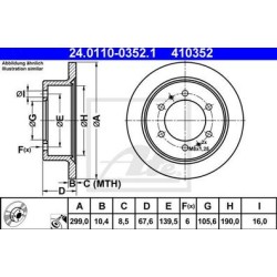 Lot de 2 Disque (x1) ATE 410352