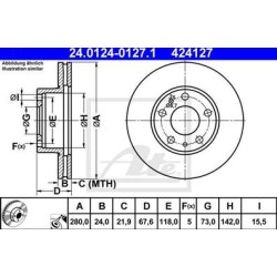 Lot de 2 Disque (x1) ATE 424127