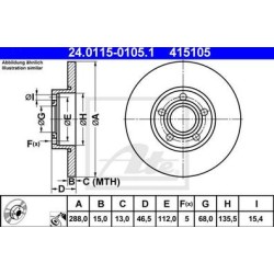 Lot de 2 Disque (x1) ATE 415105