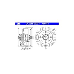 Lot de 2 Tambour ATE 480074